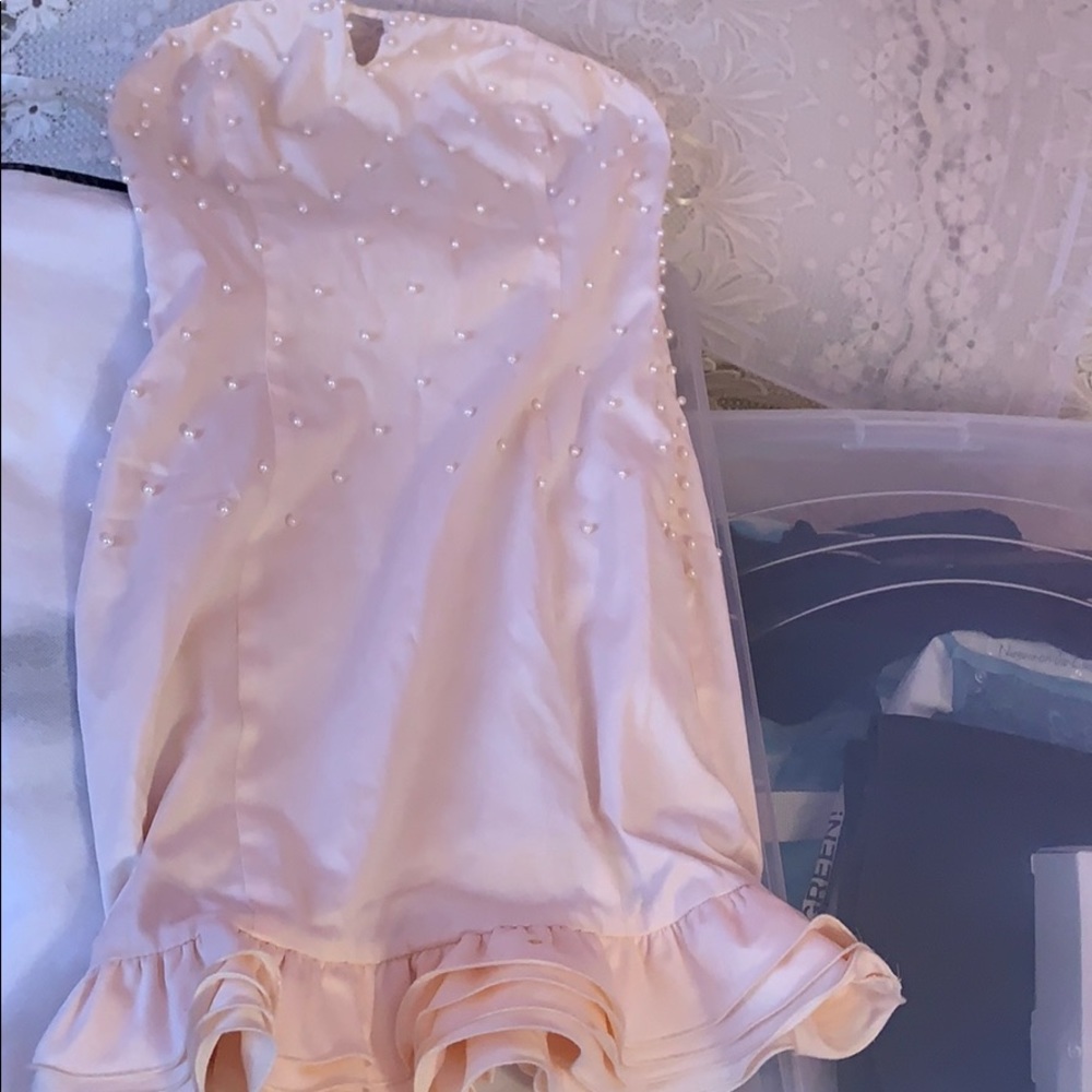 HOST PICK❣️Abyss by Abby pearl couture ruffle dress Sz M - Picture 2 of 6
